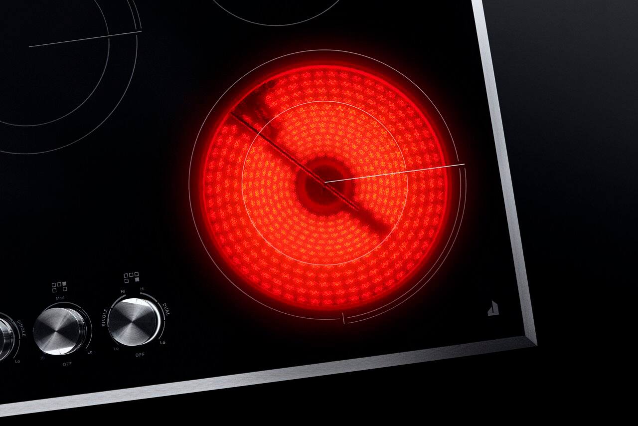 Alt View 14. JennAir - 36" Electric Cooktop - Black.