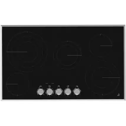 Front. JennAir - 36" Electric Cooktop - Black.