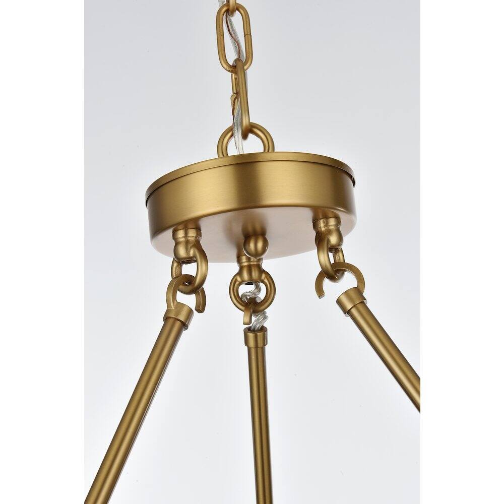 Alt View 1. Elegant Lighting - Cadence 26 Inch Chandelier In Satin Gold - Satin Gold And Clear.