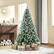 Alt View 1. Homcom - Snow-Dusted Artificial Christmas Tree, Unlit Flocked Christmas Tree with 61 Pine Cones, Full Fake Fir Tree - Green.