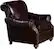 Angle Standard. Opulence Home - Fitzgerald Leather Chair - Antique Burgundy.