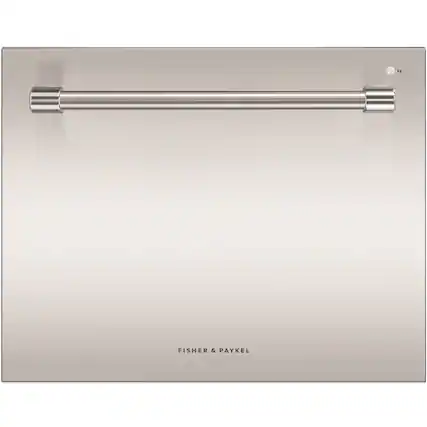 Front. Fisher & Paykel - 24" Front Control Built-In Dishwasher - Stainless Steel.