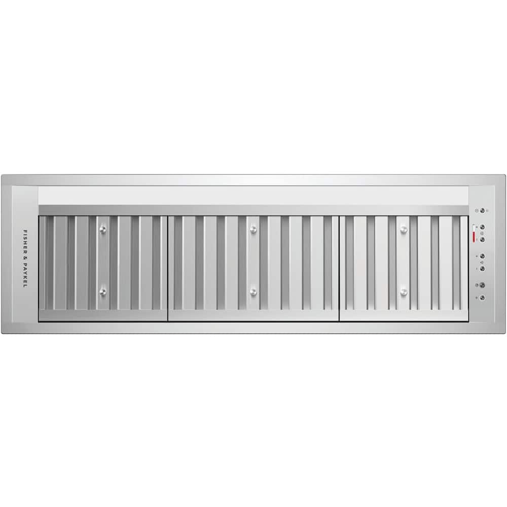 Front. Fisher & Paykel - 35" Externally Vented Range Hood - Stainless Steel/Aluminum.