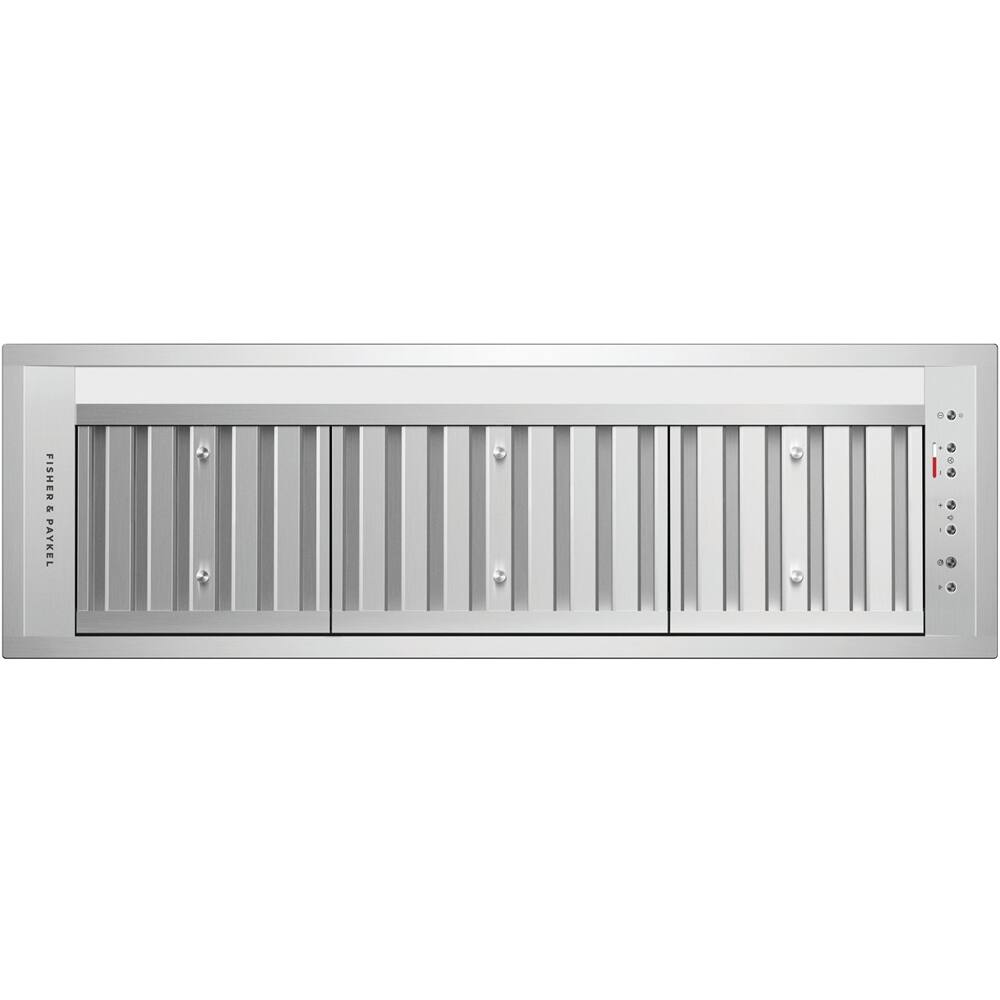 Front. Fisher & Paykel - 35" Externally Vented Range Hood - Stainless Steel/Aluminum.