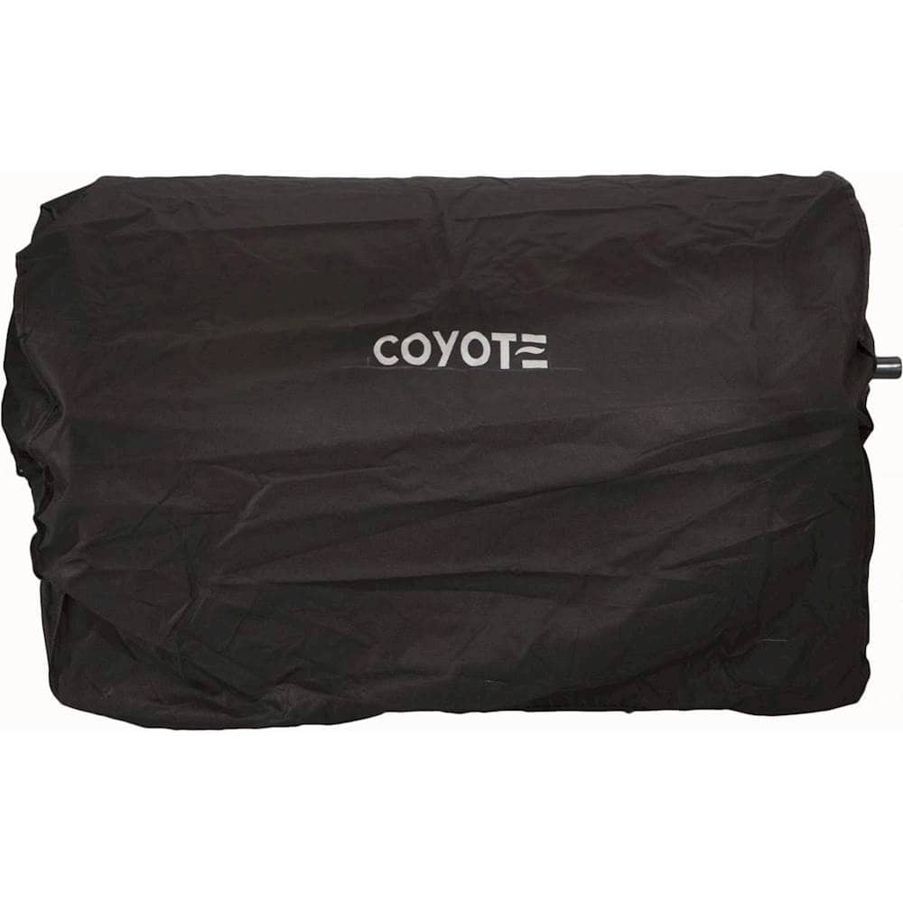 Angle. Coyote - Cover for Most Coyote 30" Built-in Grills - Black.