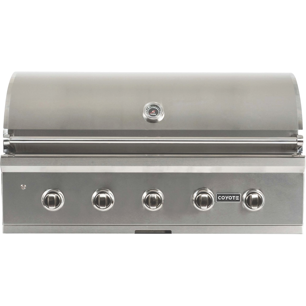 Angle View: Coyote - C-Series 42" Built-In Gas Grill - Stainless Steel