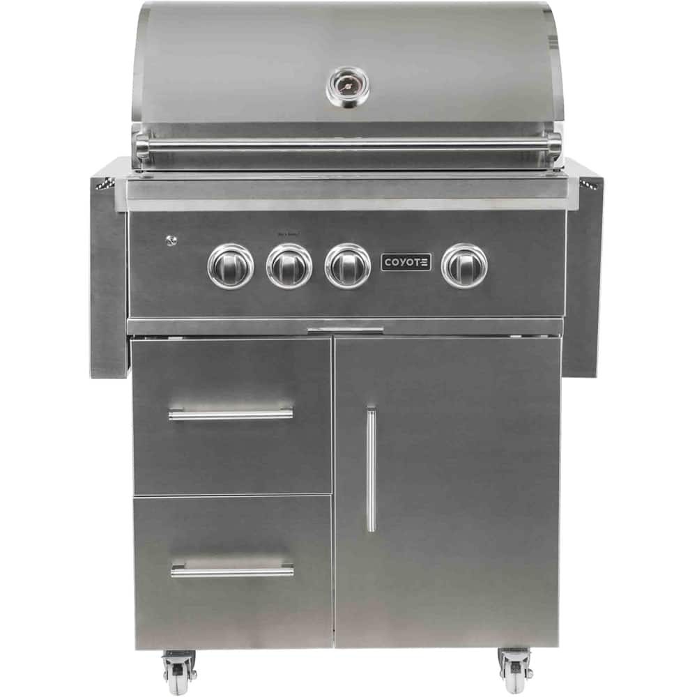 Angle. Coyote - S-Series Gas Grill - Stainless Steel.