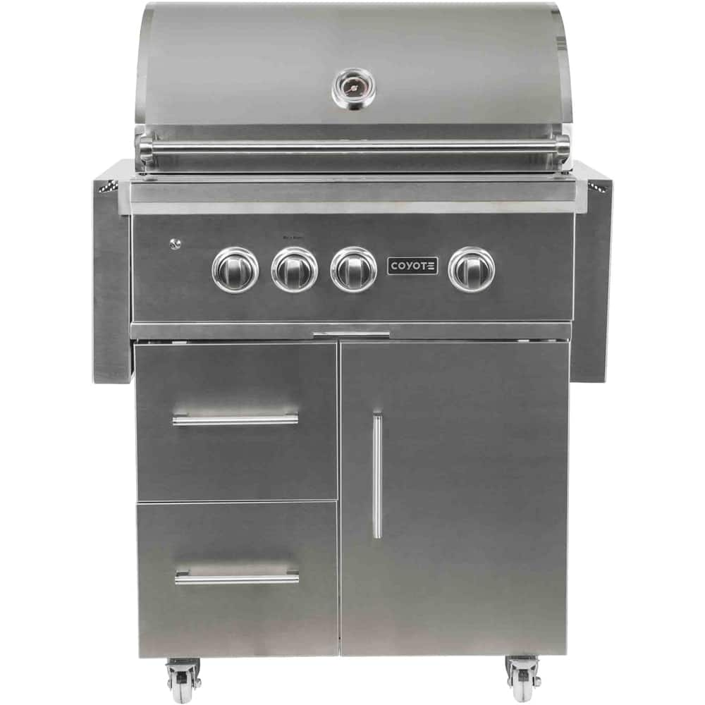 Angle View: Aspire by Hestan - Gas Grill - Stainless Steel