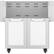 Angle. Hestan - Double-Door Tower Cart for 30" Gas Grills - White.