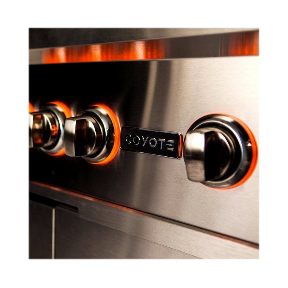 Alt View 12. Coyote - S-Series 35.5" Built-In Gas Grill - Stainless Steel.