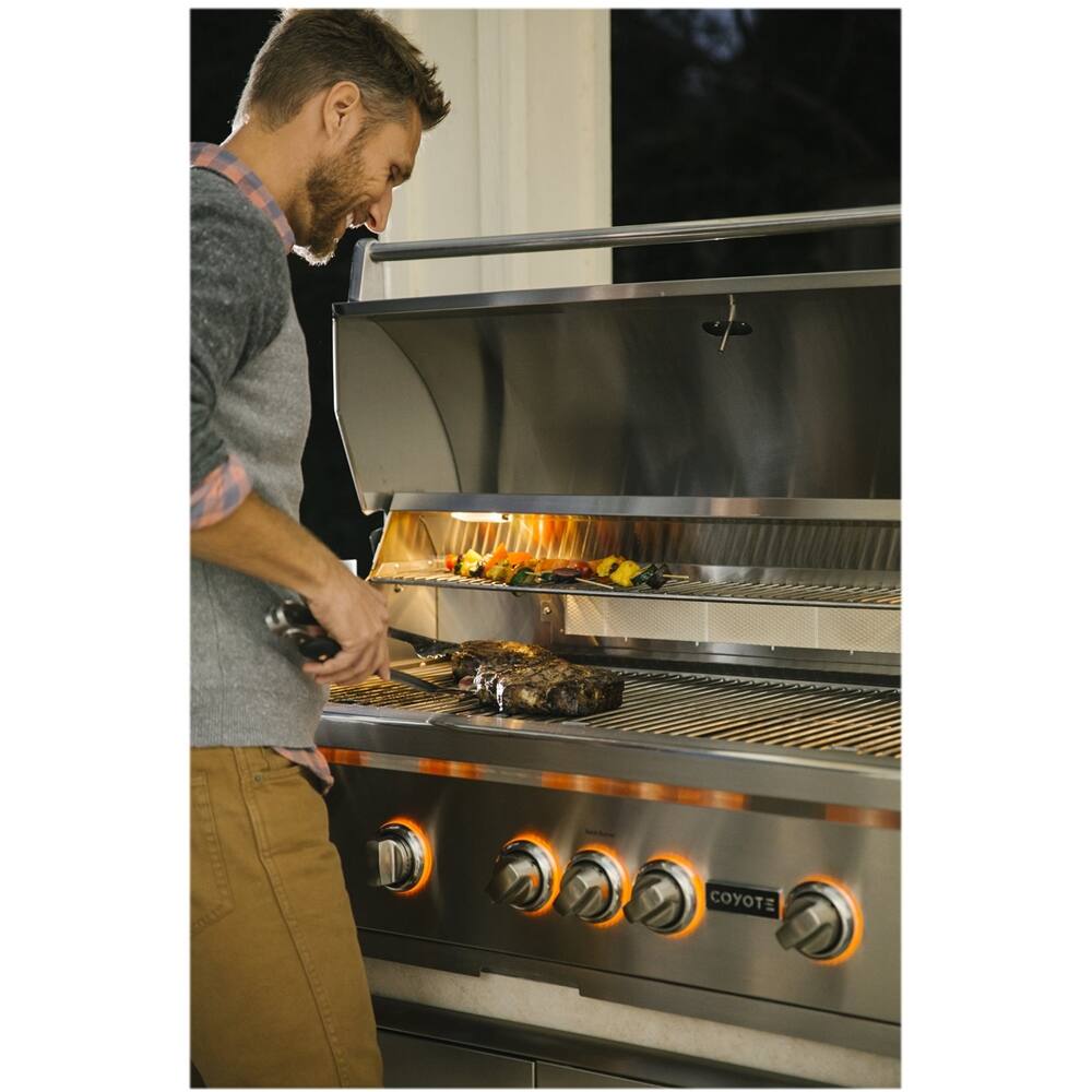 Alt View 16. Coyote - S-Series 35.5" Built-In Gas Grill - Stainless Steel.