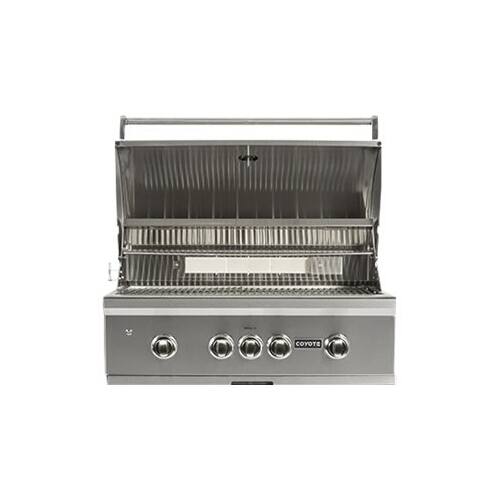 Alt View 17. Coyote - S-Series 35.5" Built-In Gas Grill - Stainless Steel.