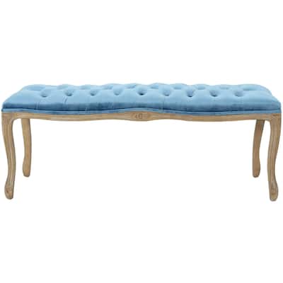 Noble House - Pinehurst Upholstered Bench - Aqua