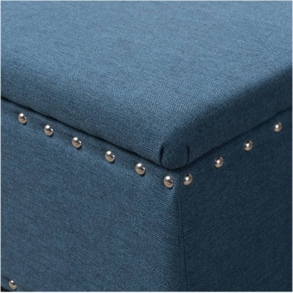 Best Buy Noble House Flagler Storage Ottoman Navy Blue 300239