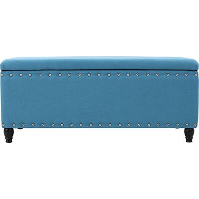 Noble House - Flagler Storage Ottoman - Teal