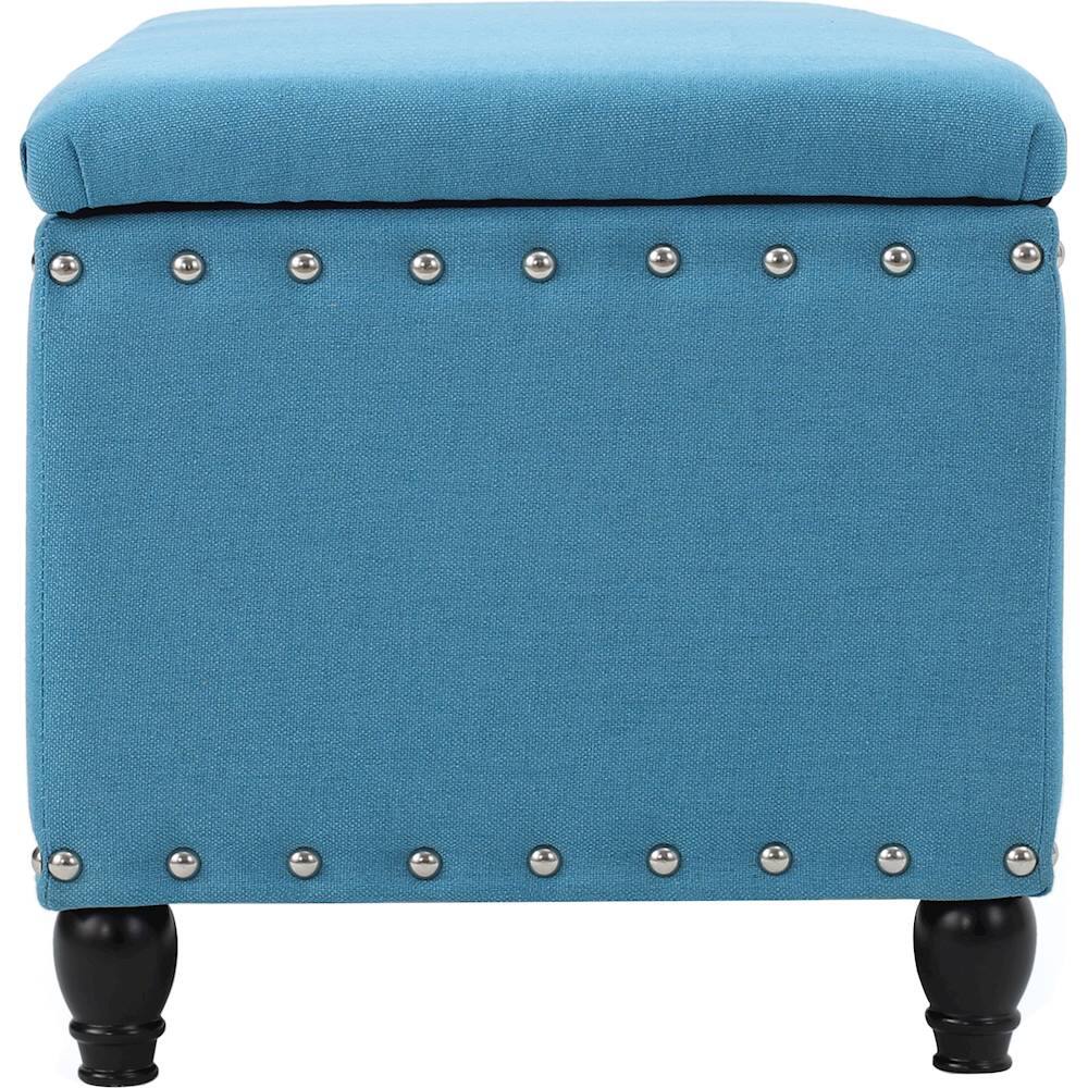 Best Buy Noble House Flagler Storage Ottoman Teal 300316