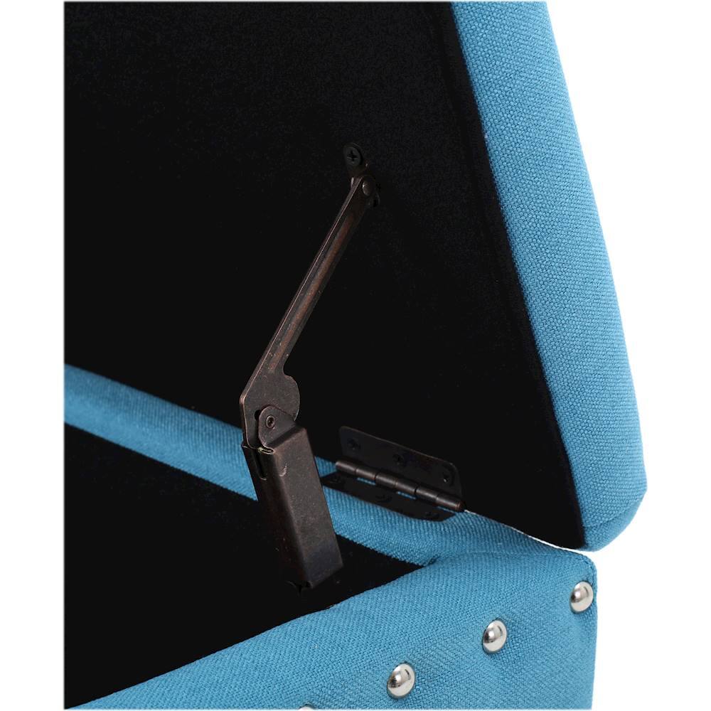 Best Buy Noble House Flagler Storage Ottoman Teal 300316