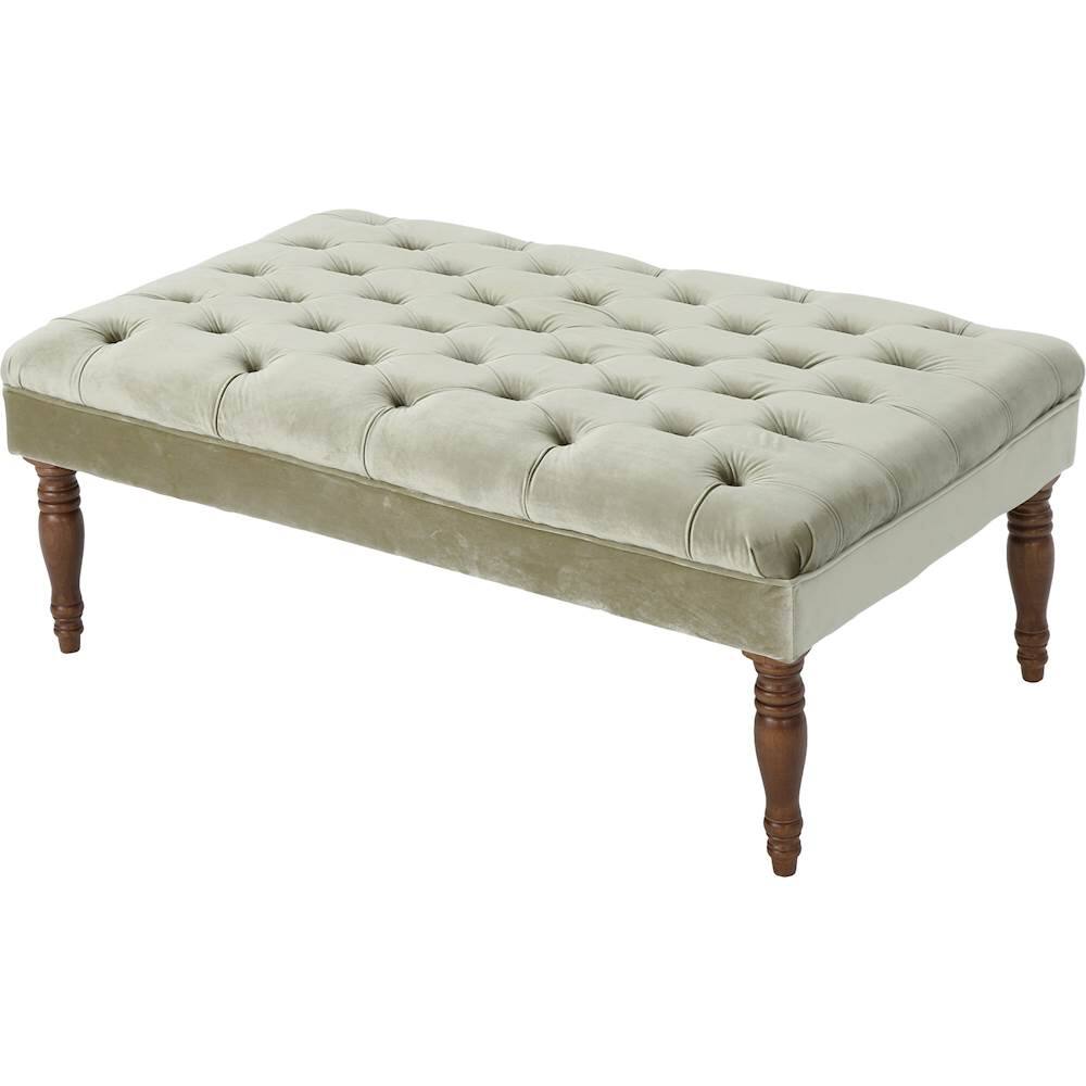 Left View: Noble House - Wadena Upholstered Bench - Pistachio