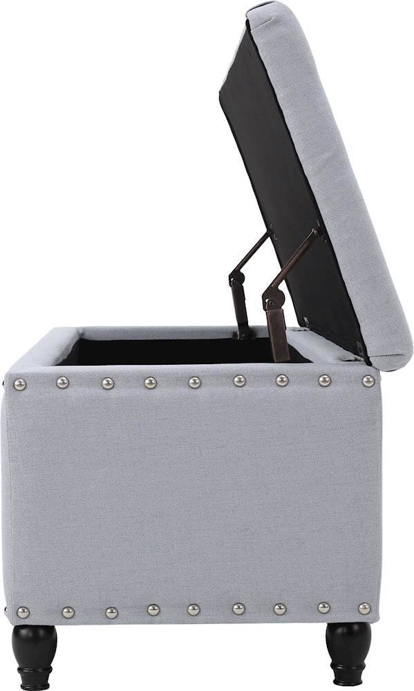Best Buy Noble House Flagler Storage Ottoman Light Gray 300236