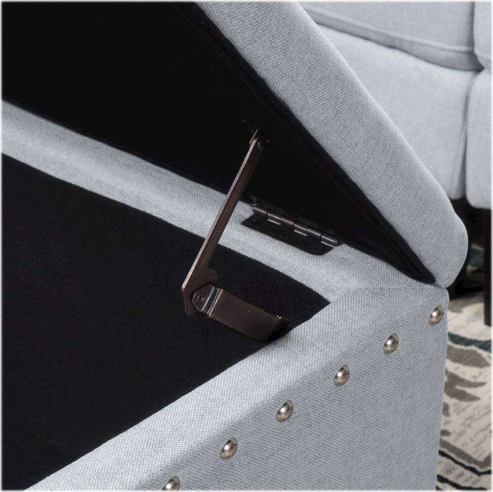 Best Buy Noble House Flagler Storage Ottoman Light Gray 300236