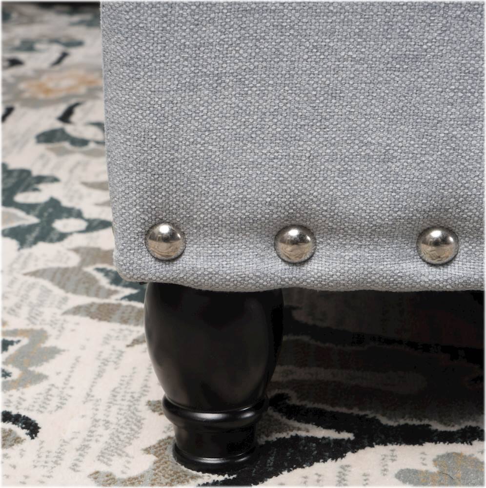 Best Buy Noble House Flagler Storage Ottoman Light Gray 300236