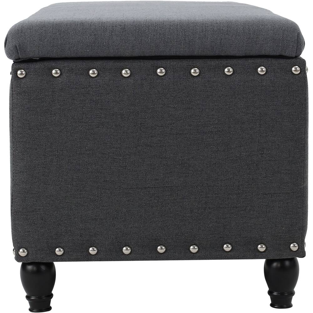 Best Buy Noble House Flagler Storage Ottoman Charcoal 300237