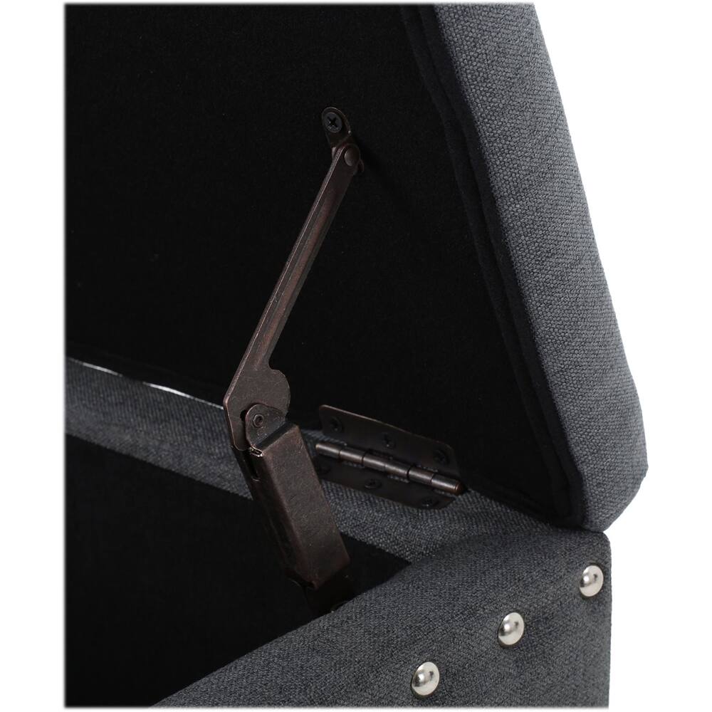 Best Buy Noble House Flagler Storage Ottoman Charcoal 300237