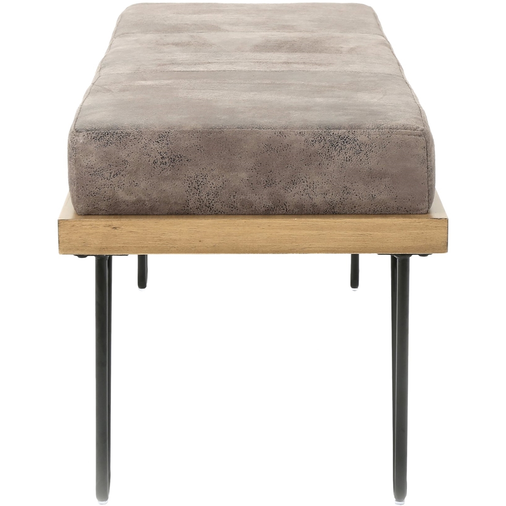 Angle View: Noble House - Springfield Upholstered Bench - Grayish Brown