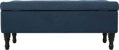 Noble House - Calhoun Storage Ottoman - Navy Blue