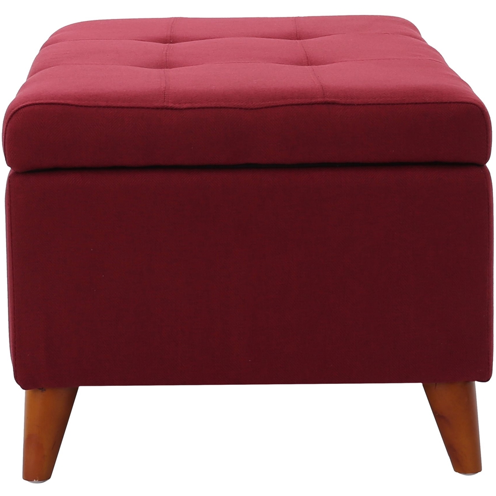 Angle View: Noble House - Englewood Storage Ottoman - Red
