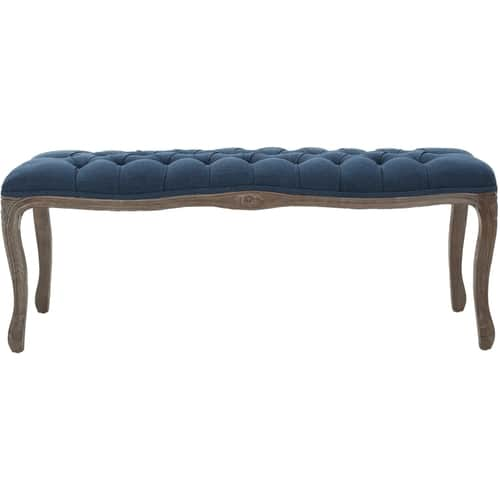 Noble House - Pinehurst Bench Ottoman - Dark Blue/Natural