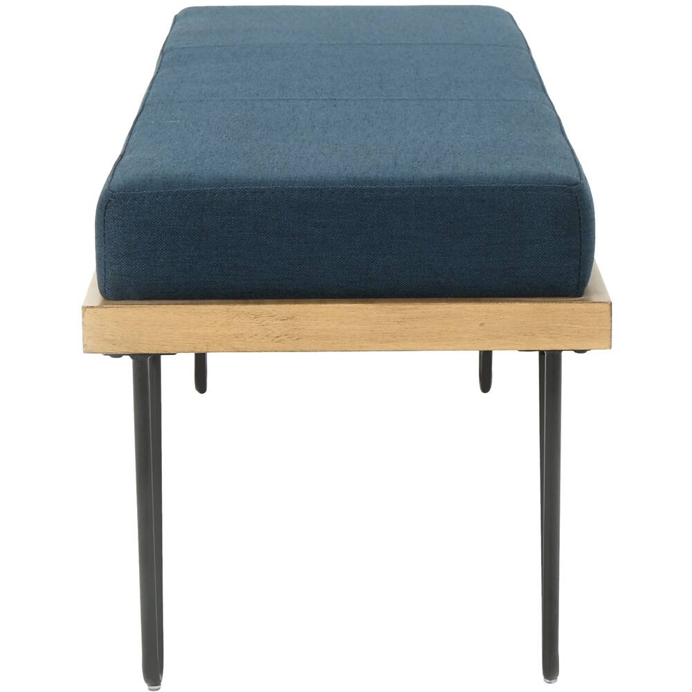 Angle View: Noble House - Springfield Upholstered Bench - Navy Blue