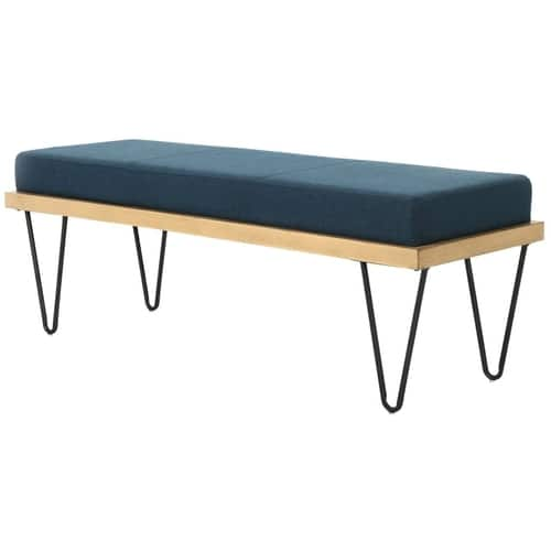 Noble House - Springfield Upholstered Bench - Navy Blue