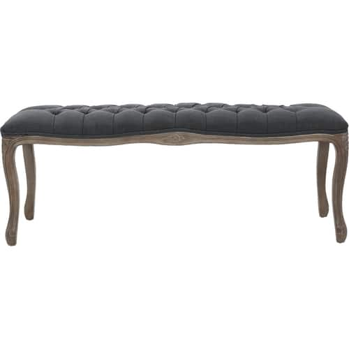 Noble House - Pinehurst Bench Ottoman - Dark Gray/Natural