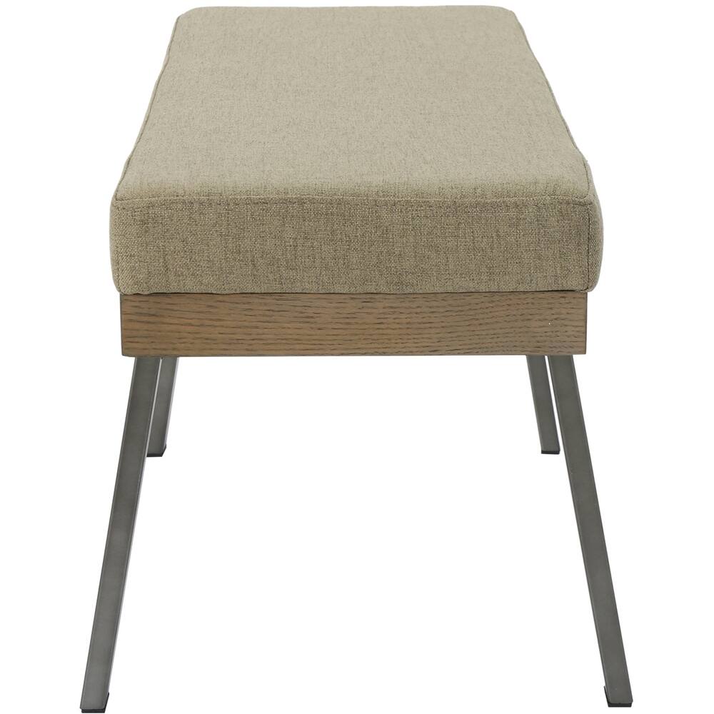 Angle View: Noble House - Macomb Upholstered Bench - Sage