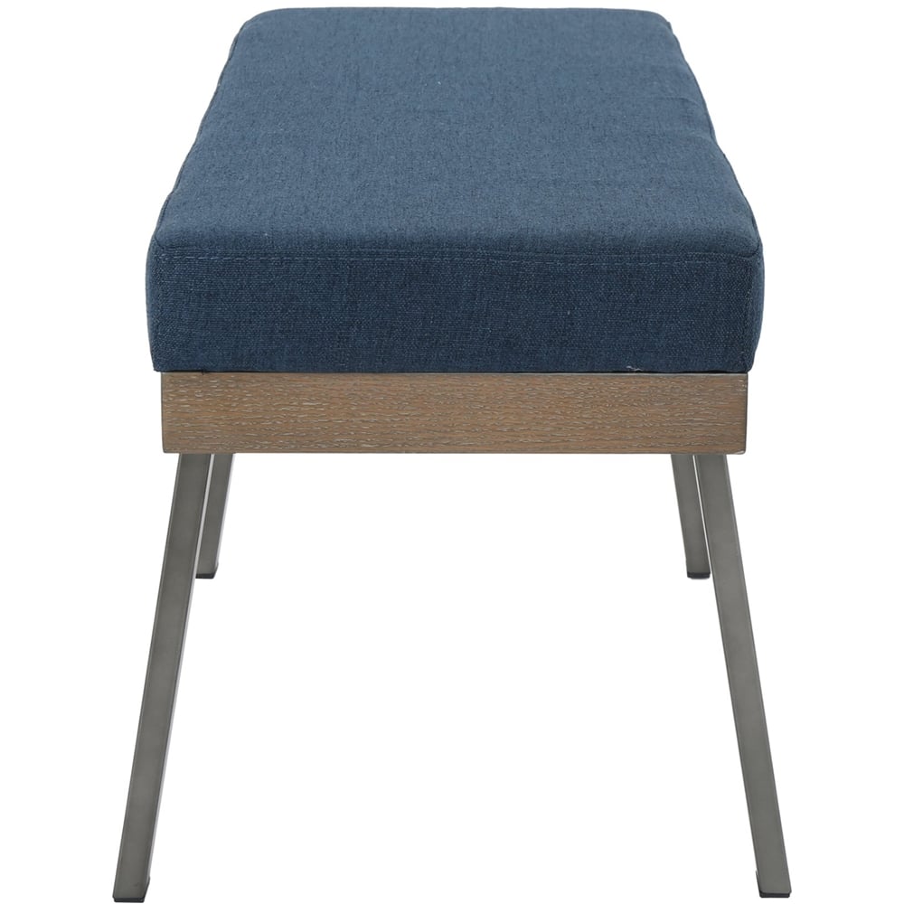 Angle View: Noble House - Pinehurst Upholstered Bench - Eggplant