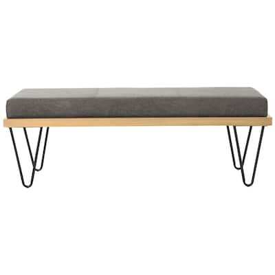 Noble House - Springfield Upholstered Bench - Slate