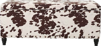 Noble House - Dallas Storage Ottoman - Milk Cow