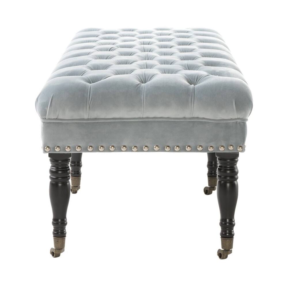 Angle View: Noble House - Bench Ottoman - Light Gray/Dark Brown