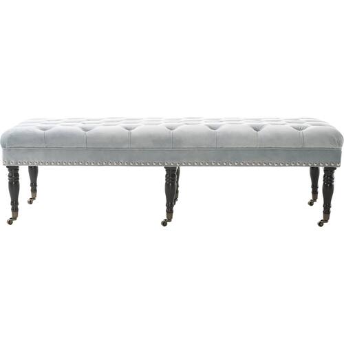 Noble House - Bench Ottoman - Light Gray/Dark Brown