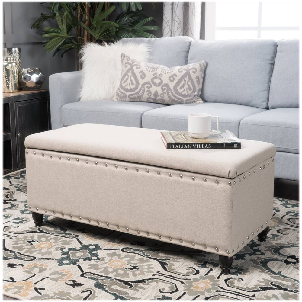 Best Buy Noble House Flagler Storage Ottoman Wheat 300238