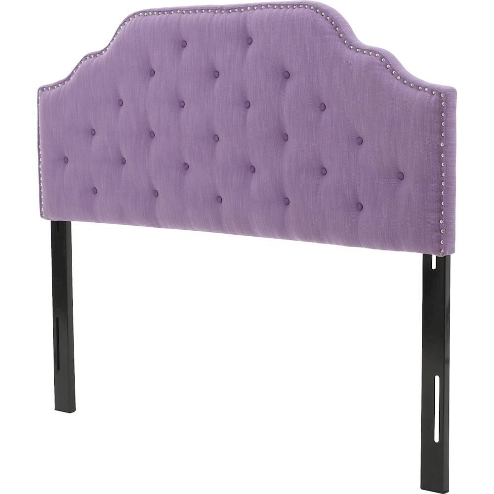 Left View: Noble House - Lancaster 62" Full-Size/Queen Upholstered Headboard - Light Purple