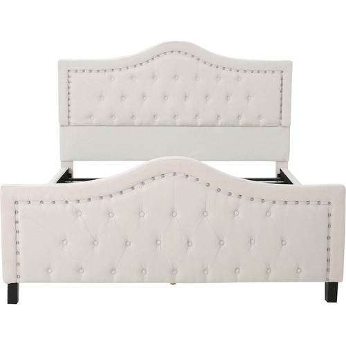 Noble House - Turner Upholstered Queen Bed - Ivory