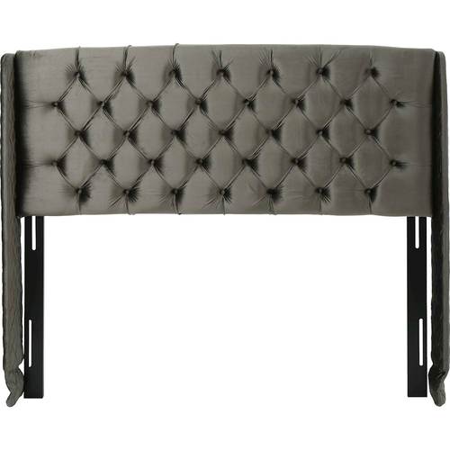 Noble House - Cranston 67" Full-Size/Queen Upholstered Headboard - Gray/Black