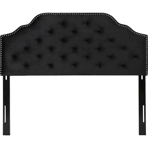 Noble House - Lancaster 62" Full-Size/Queen Upholstered Headboard - Black/Black