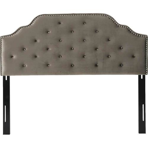 Noble House - Lancaster 62" Full-Size/Queen Upholstered Headboard - Gray/Black