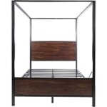 Front Zoom. Noble House - Codington 63" Queen-Size Canopy Bed - Walnut & Black.