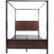 Front Zoom. Noble House - Codington 63" Queen-Size Canopy Bed - Walnut & Black.