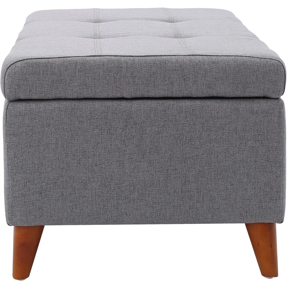 Angle View: Noble House - Englewood Storage Ottoman - Gray