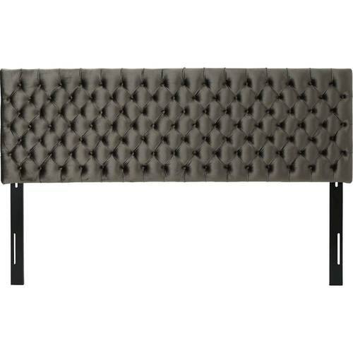 Noble House - Brooks 80" King/Cal King Upholstered Headboard - Gray/Black